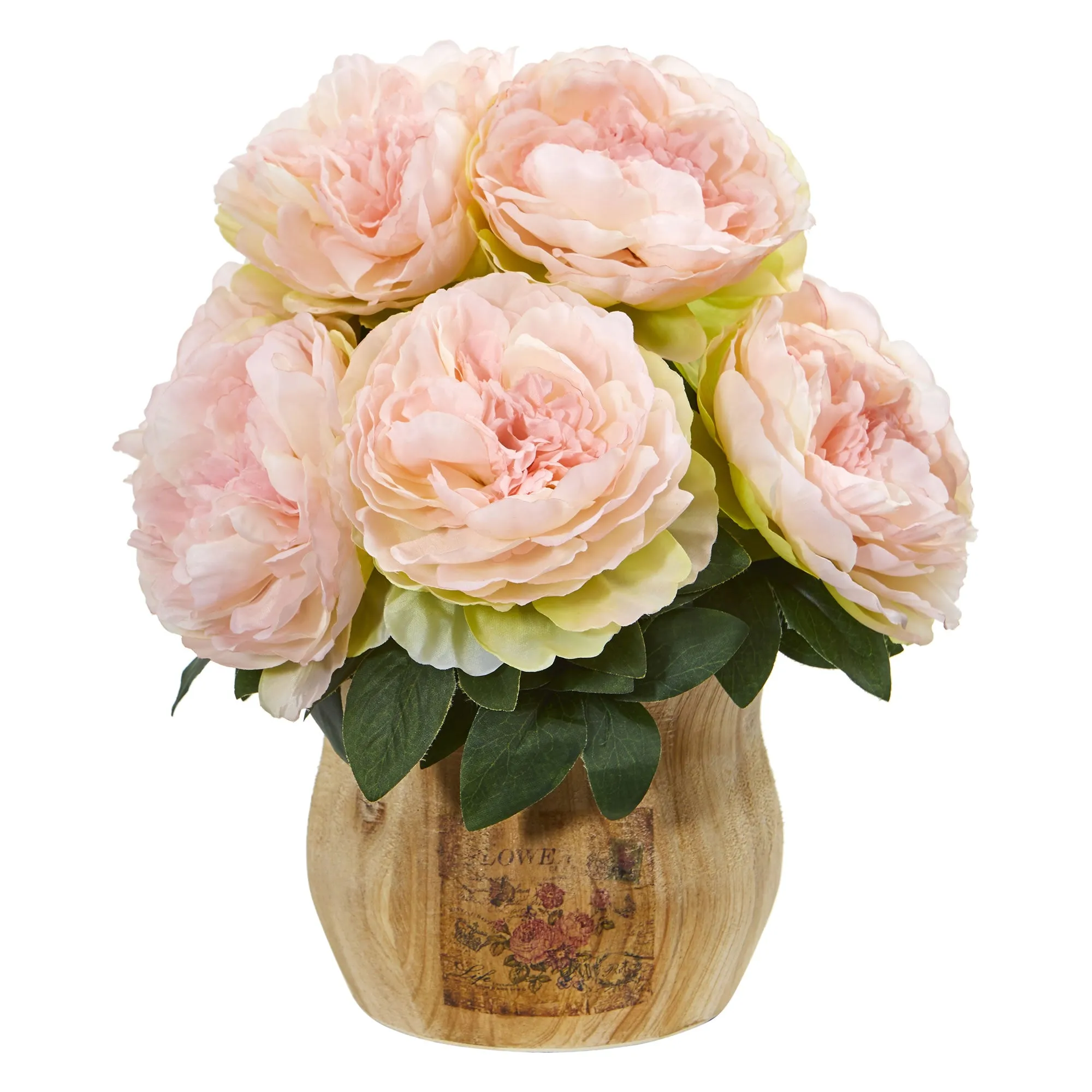 13" Artificial Peony Arrangement in Decorative Planter - Low Maintenance, Life-Like & Vibrant Silk Flowers For Busy People.