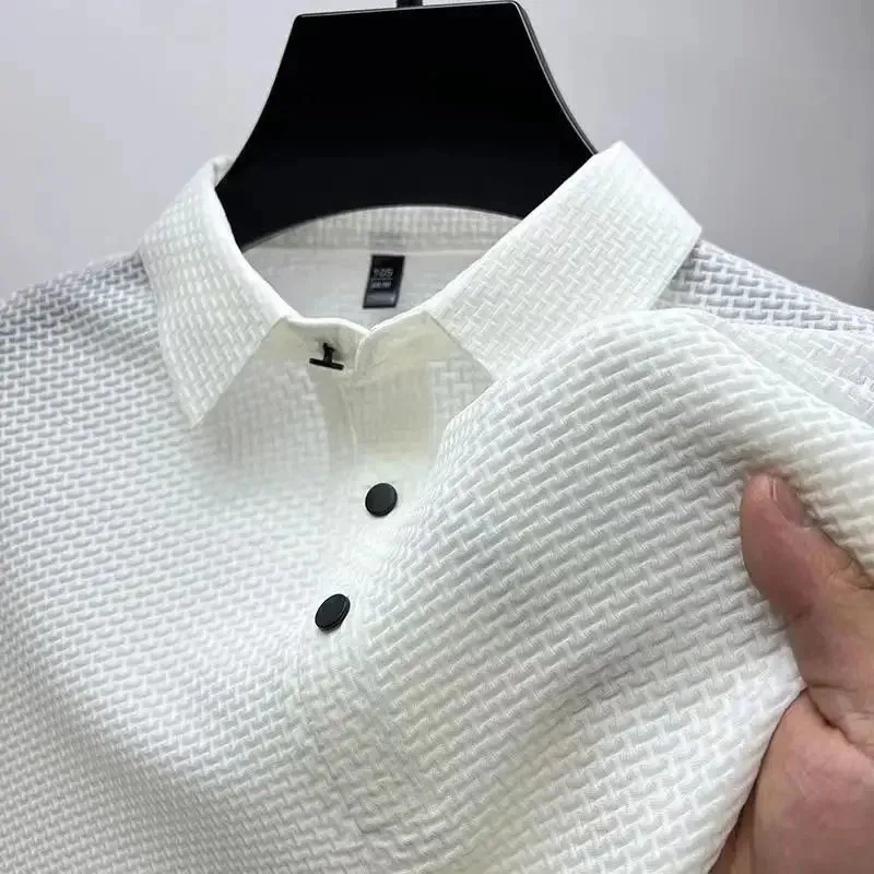 2024 Summer Men Short Sleeved T-shirts Cool and Breathable POLO Shirt