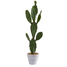 37" Artificial Cactus Plant - Low Maintenance, Life-Like & Vibrant Silk Plants For Busy People.