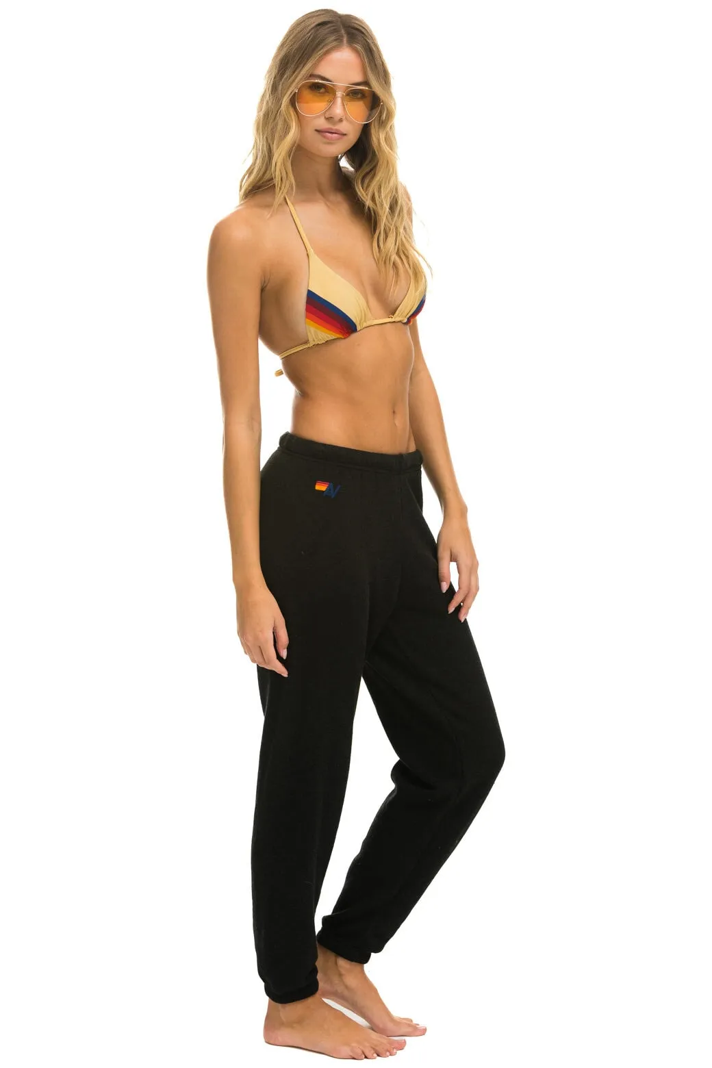 5 STRIPE SWEATPANTS - BLACK // GREY 2