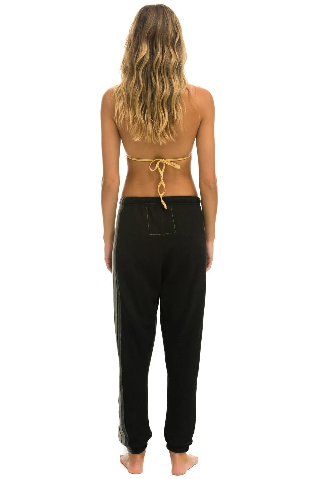 5 STRIPE SWEATPANTS - BLACK // GREY 2