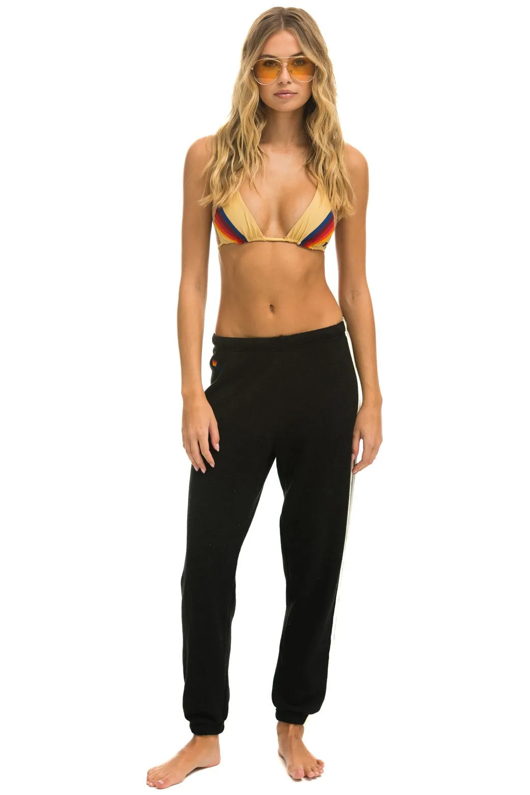 5 STRIPE SWEATPANTS - BLACK // GREY 2