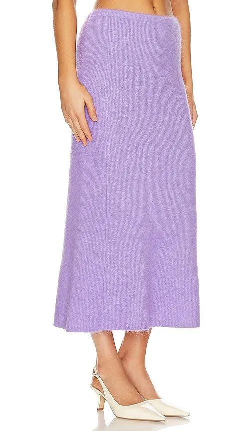 American Vintage Tyji Knit Midi Skirt in Lavender