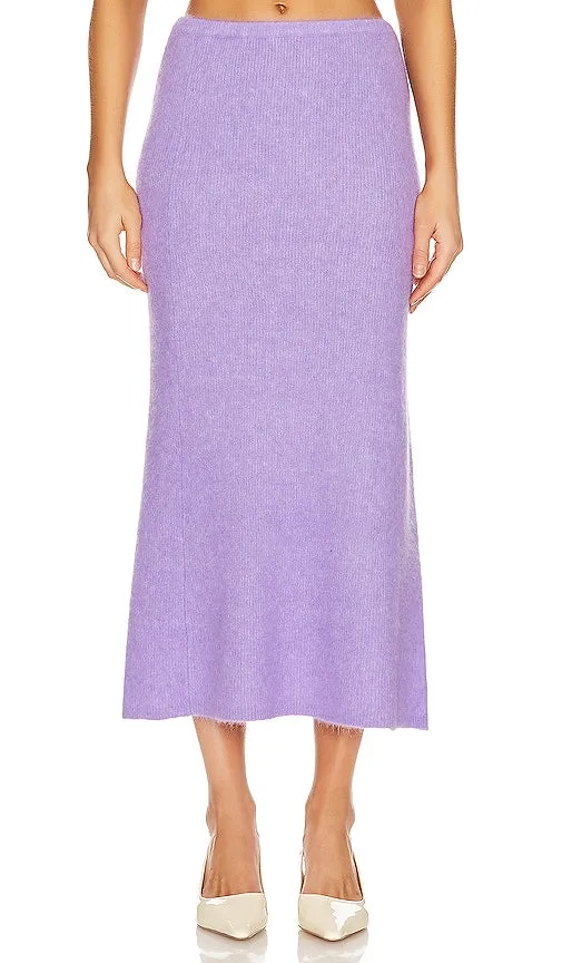 American Vintage Tyji Knit Midi Skirt in Lavender