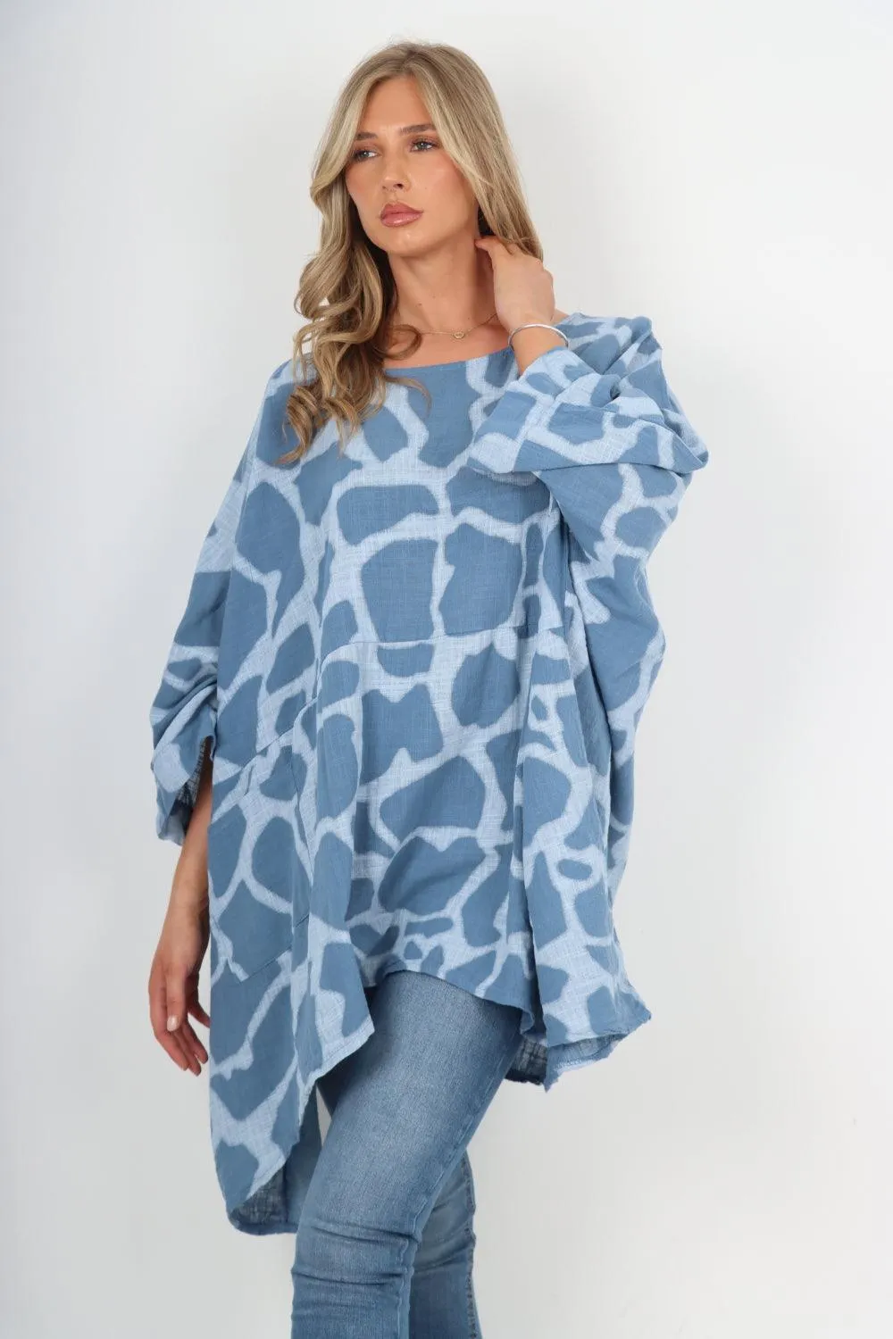 Animal Print Oversized Tunic