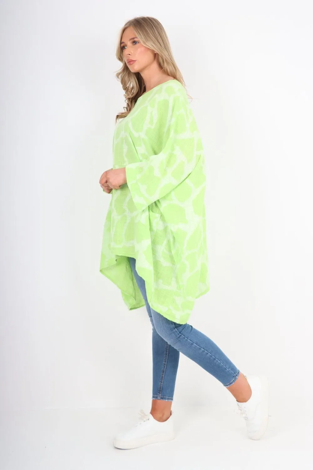 Animal Print Oversized Tunic