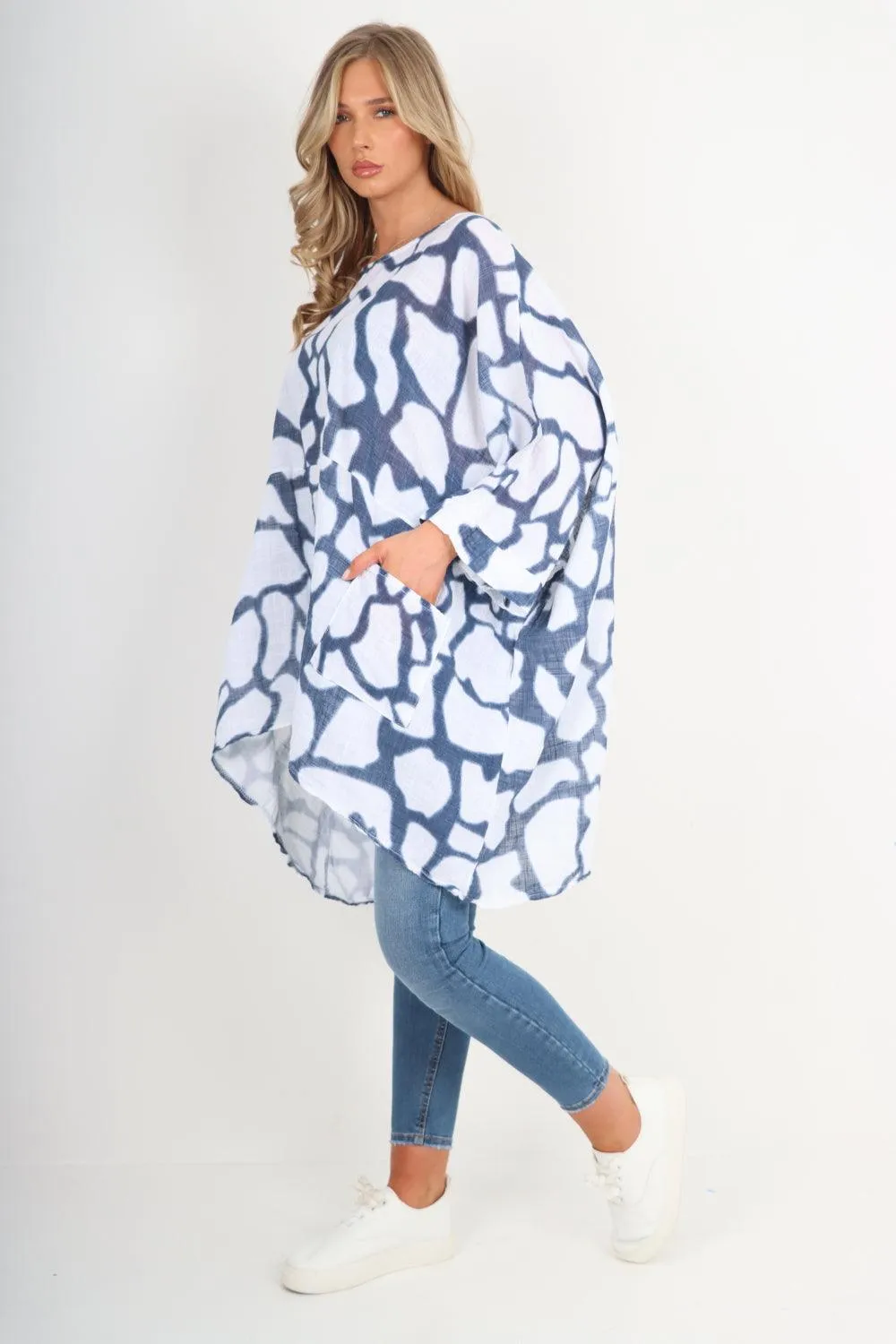 Animal Print Oversized Tunic