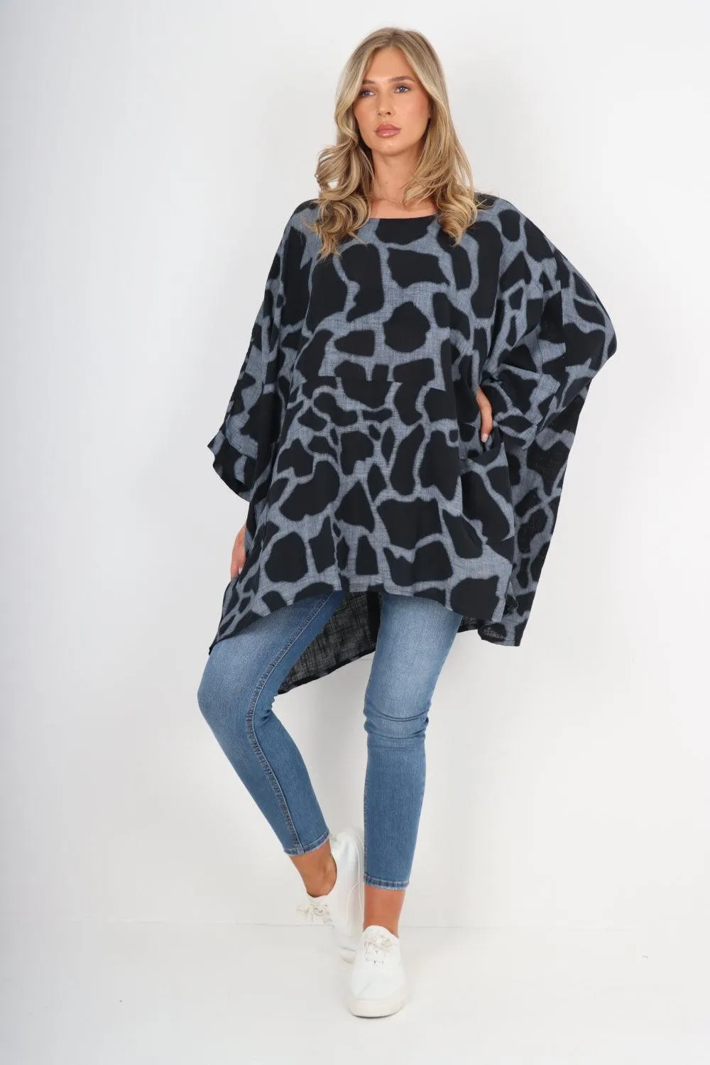 Animal Print Oversized Tunic