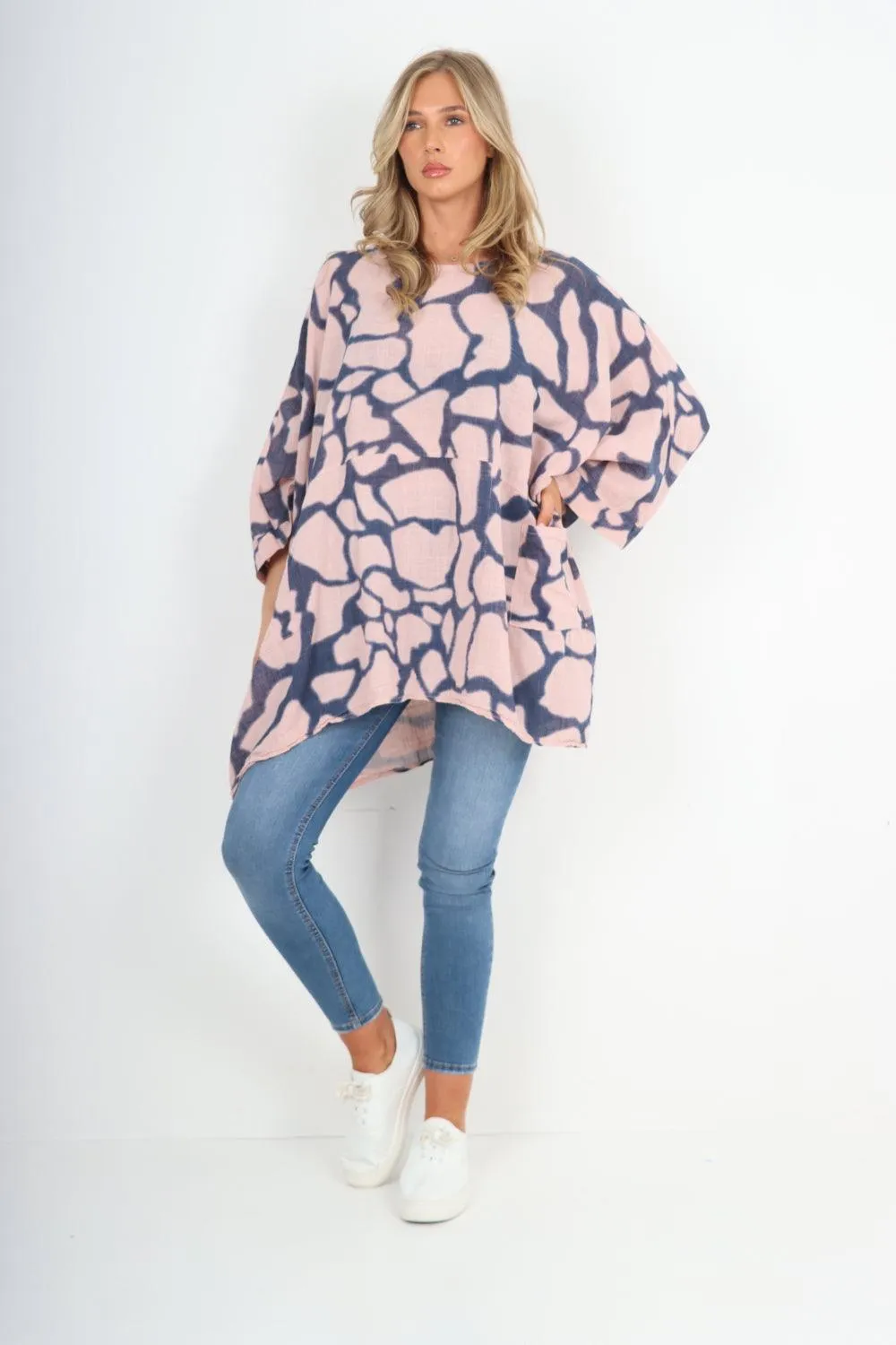 Animal Print Oversized Tunic