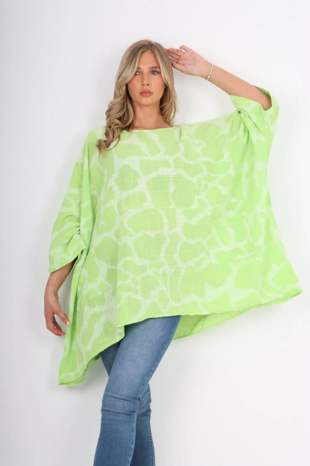 Animal Print Oversized Tunic