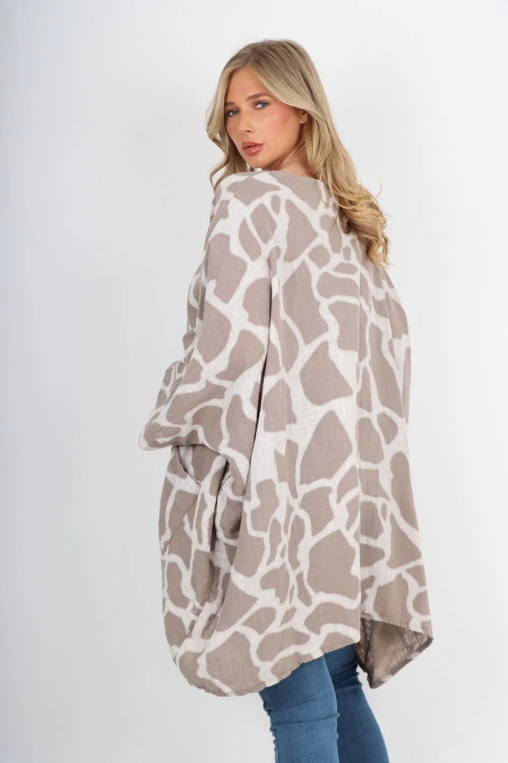 Animal Print Oversized Tunic
