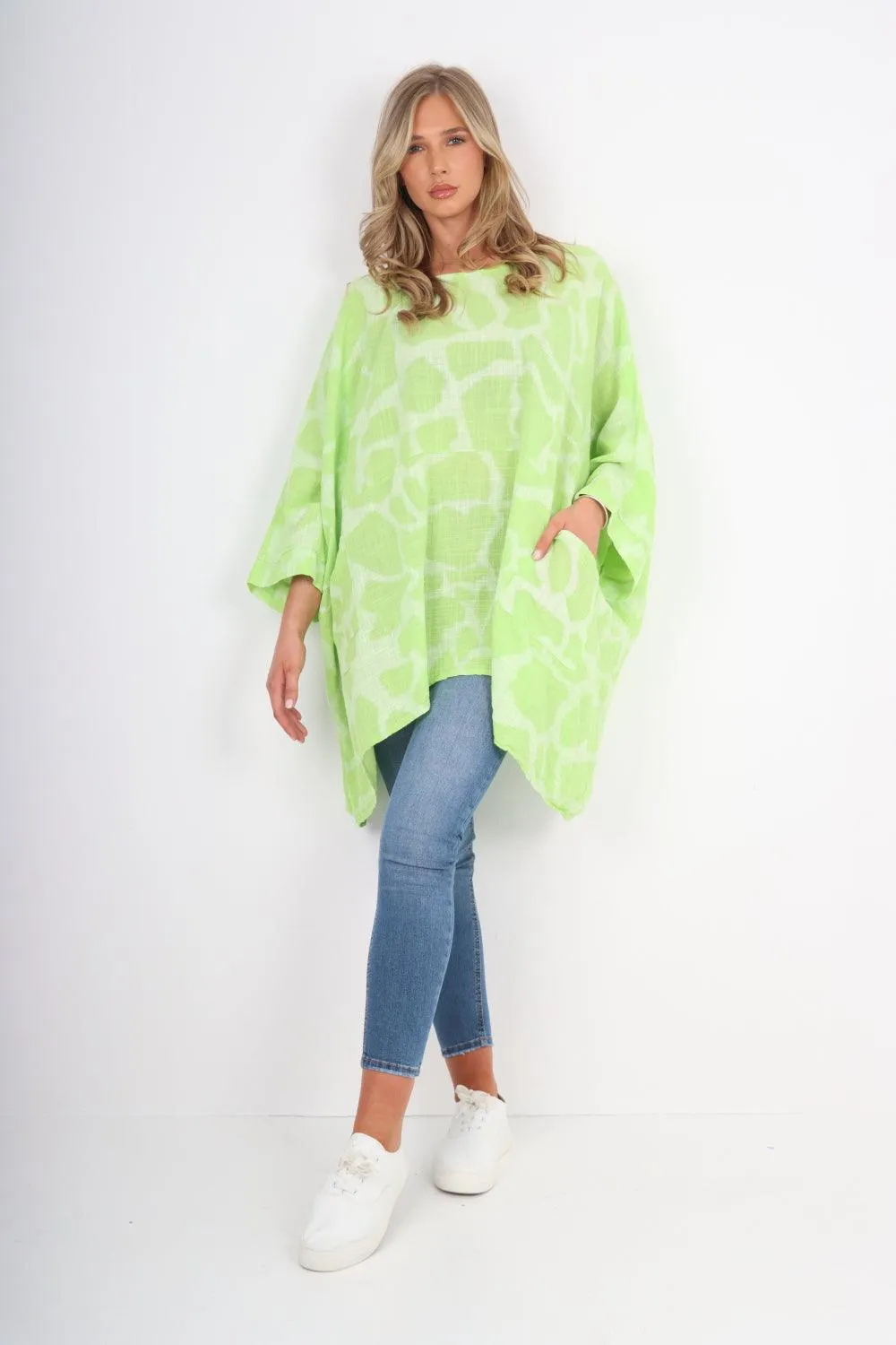 Animal Print Oversized Tunic