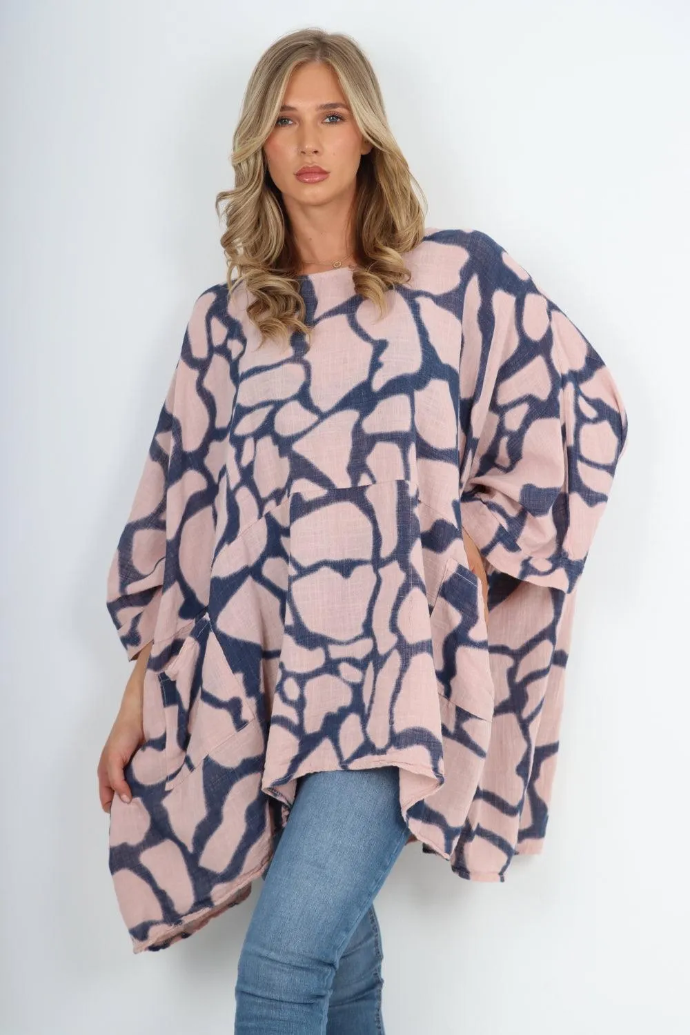 Animal Print Oversized Tunic