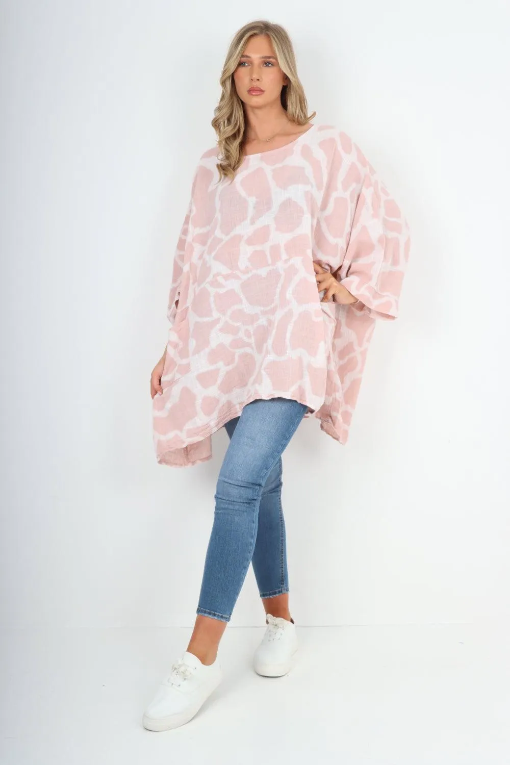 Animal Print Oversized Tunic
