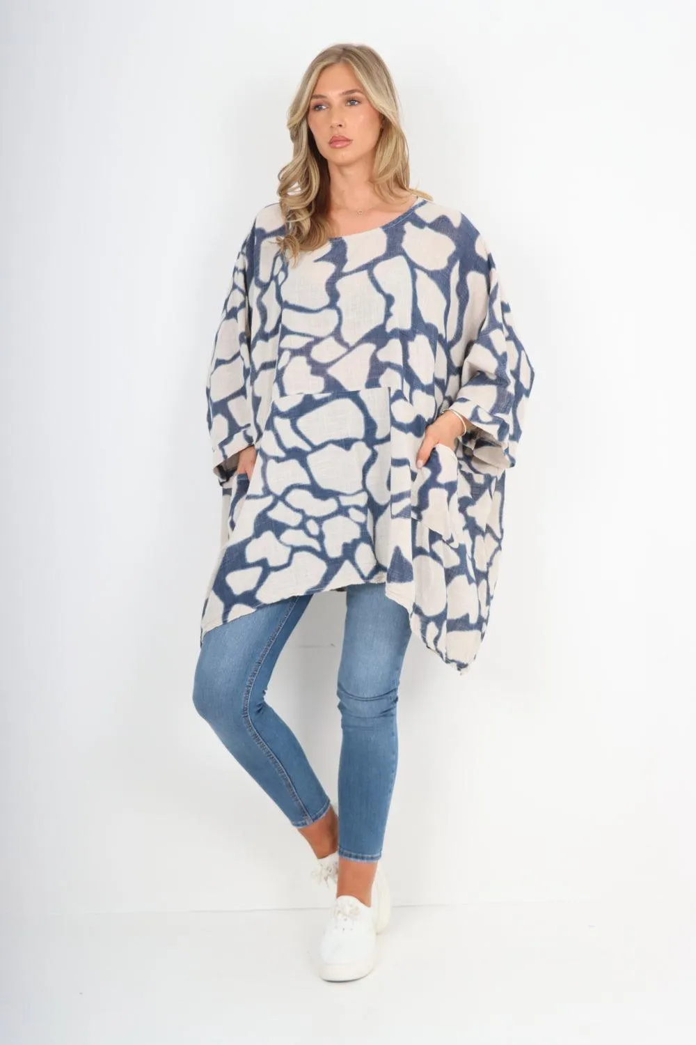 Animal Print Oversized Tunic