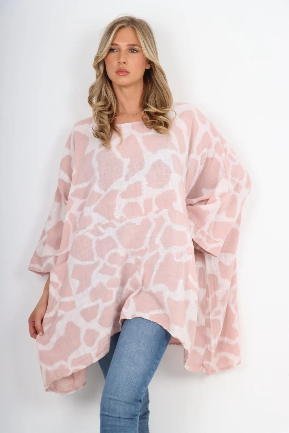 Animal Print Oversized Tunic