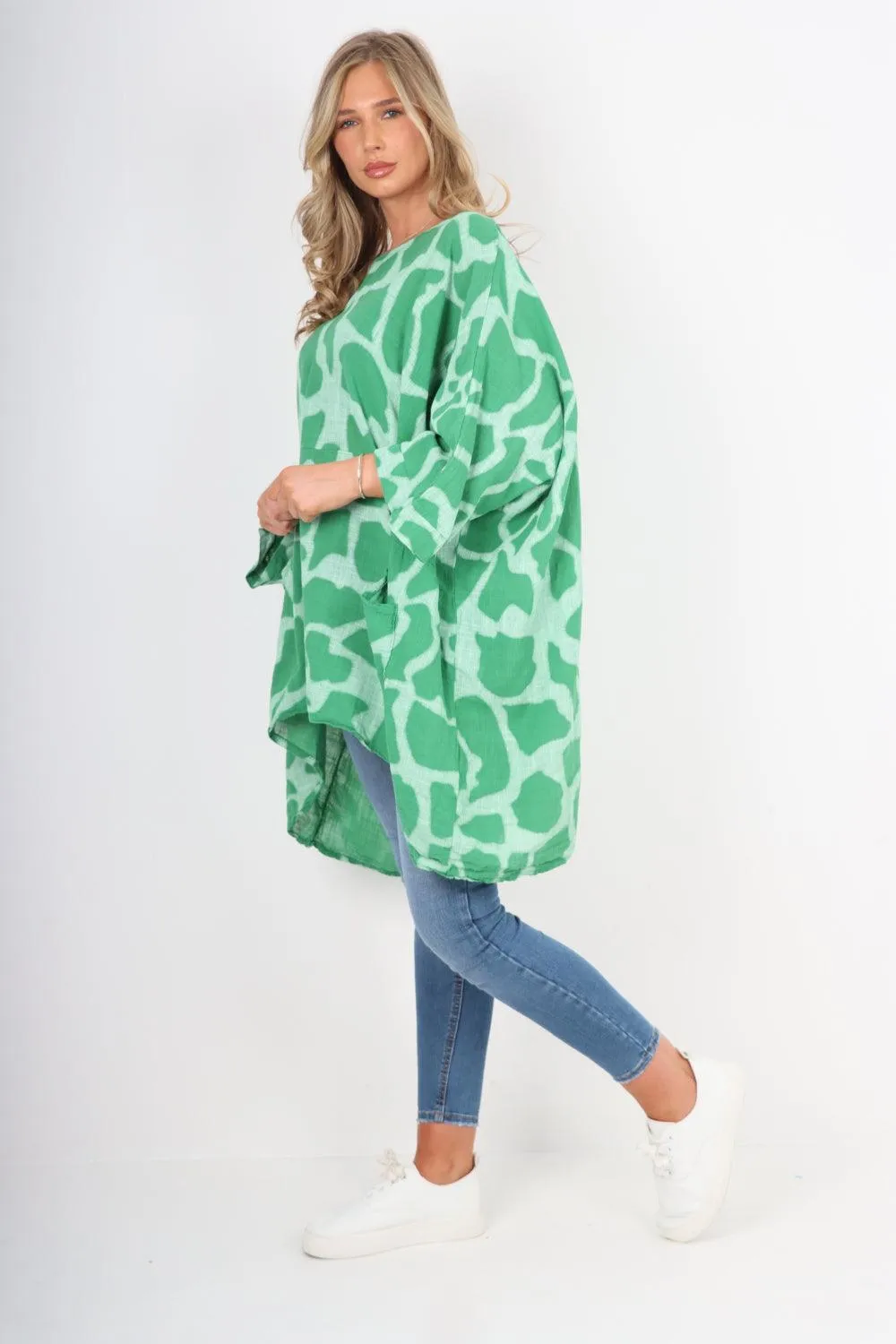 Animal Print Oversized Tunic