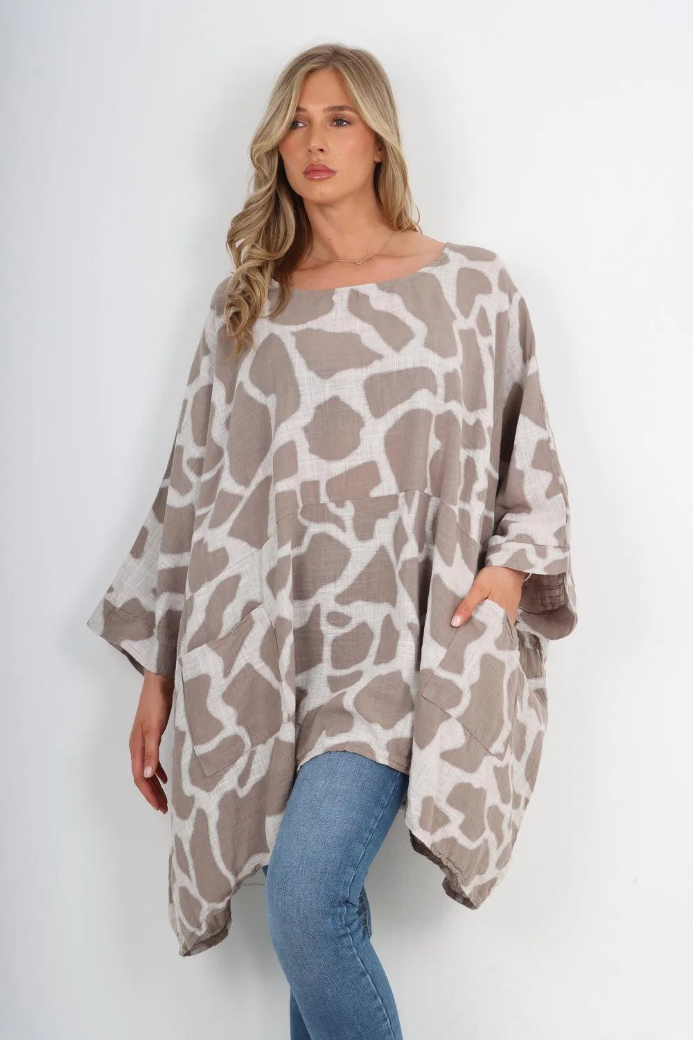 Animal Print Oversized Tunic