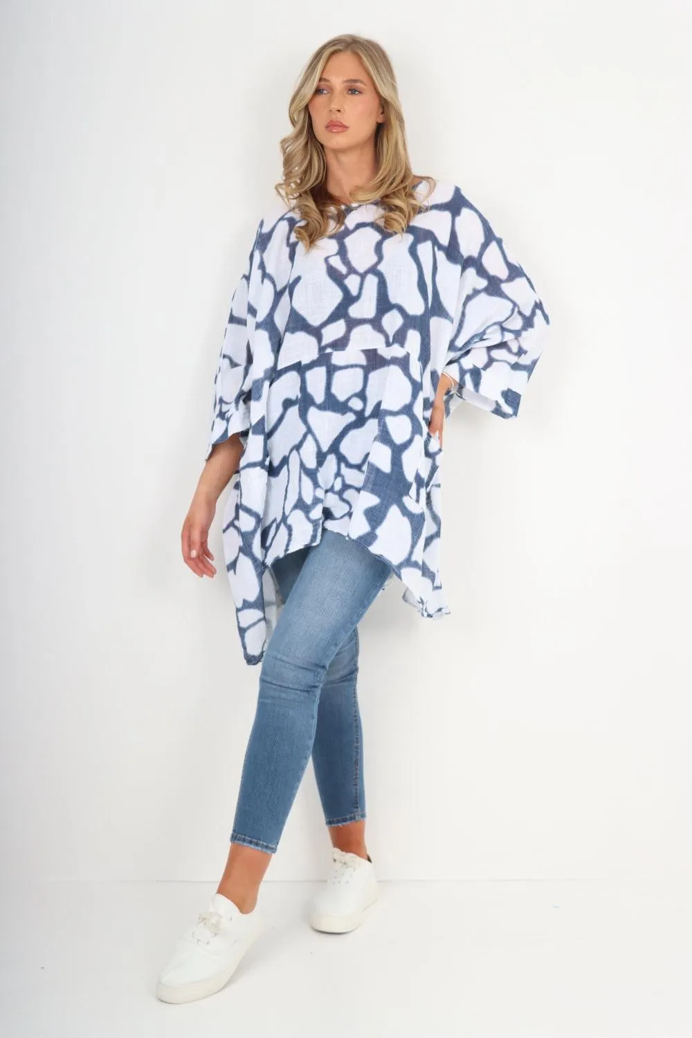 Animal Print Oversized Tunic