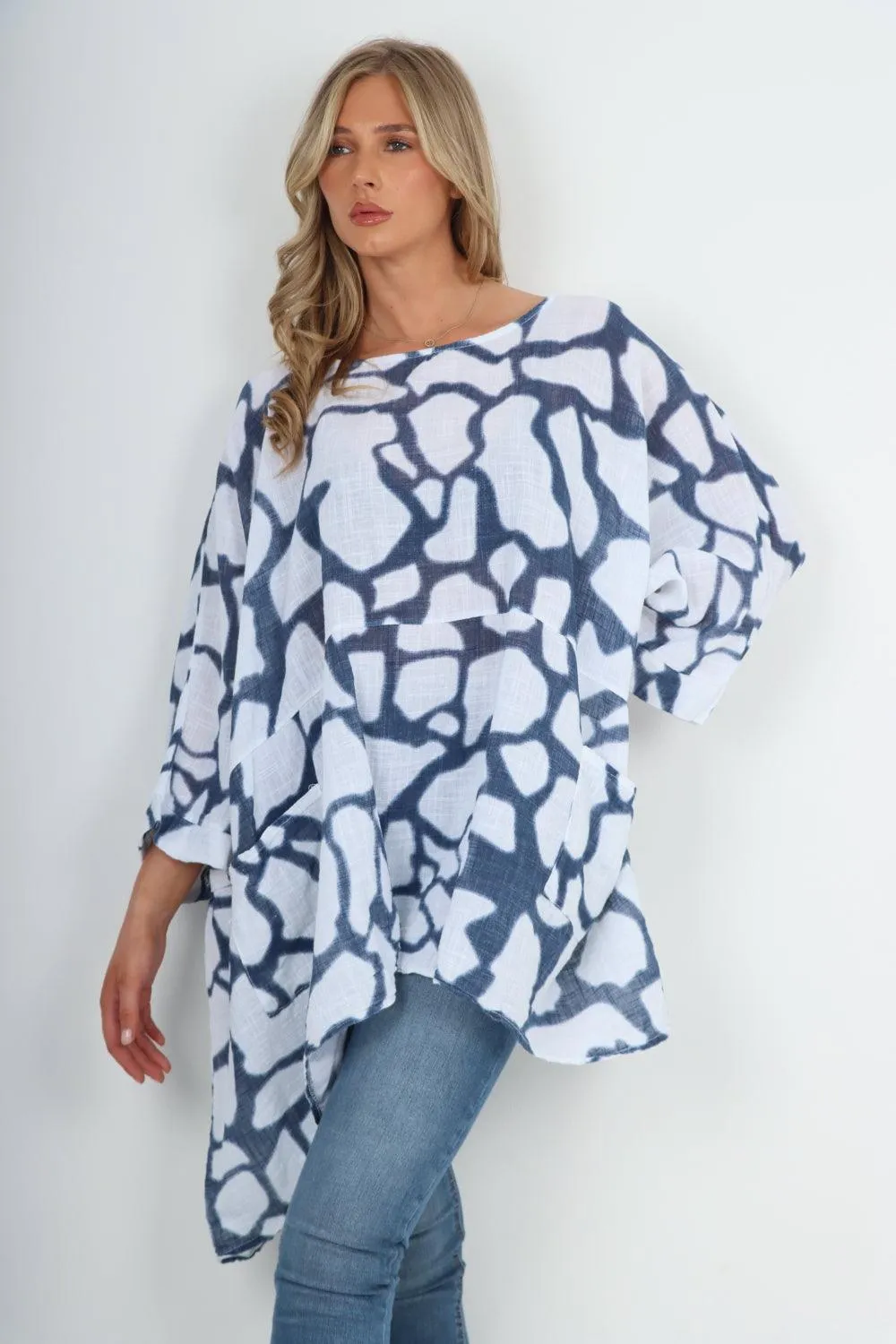 Animal Print Oversized Tunic