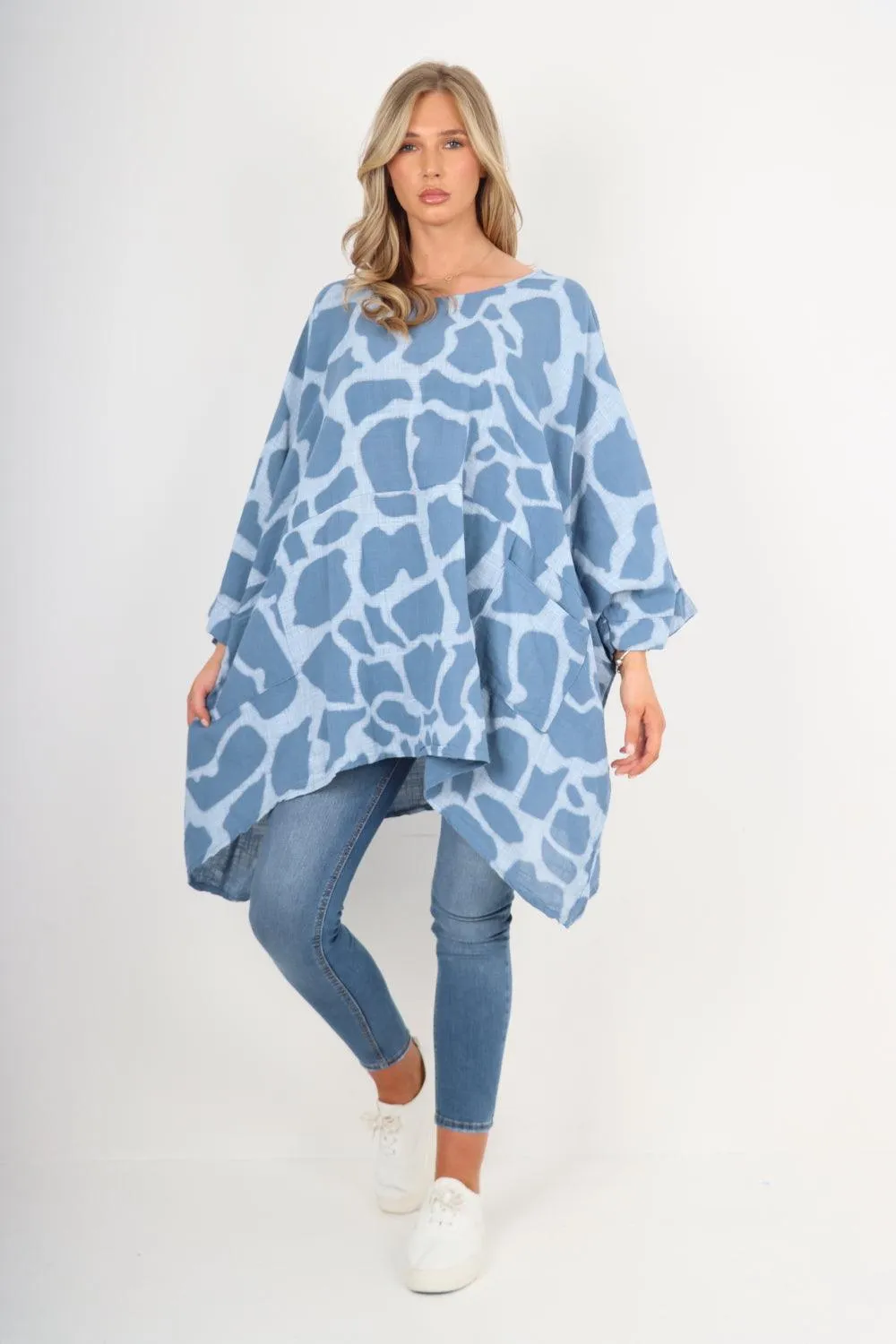 Animal Print Oversized Tunic