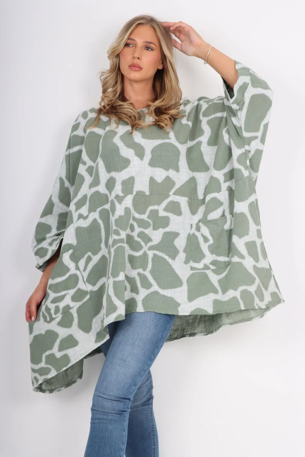 Animal Print Oversized Tunic