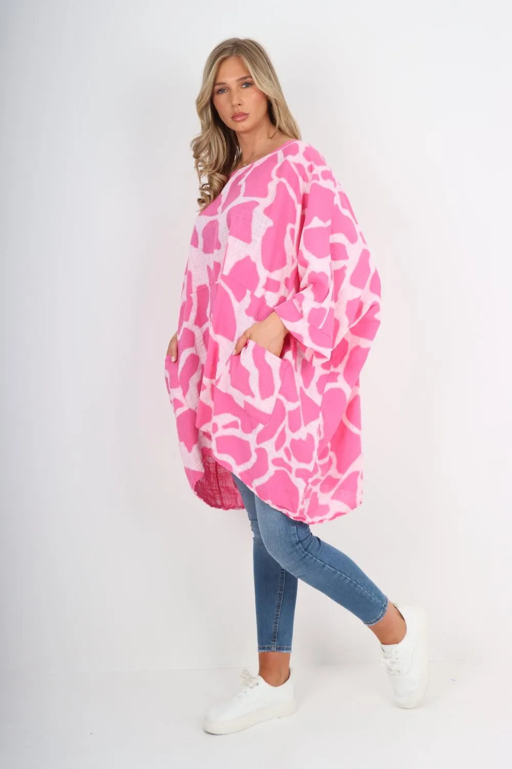 Animal Print Oversized Tunic
