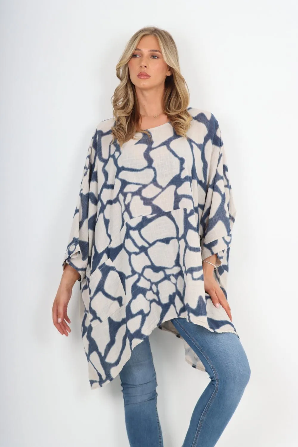 Animal Print Oversized Tunic