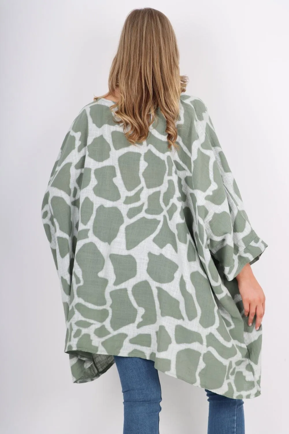 Animal Print Oversized Tunic