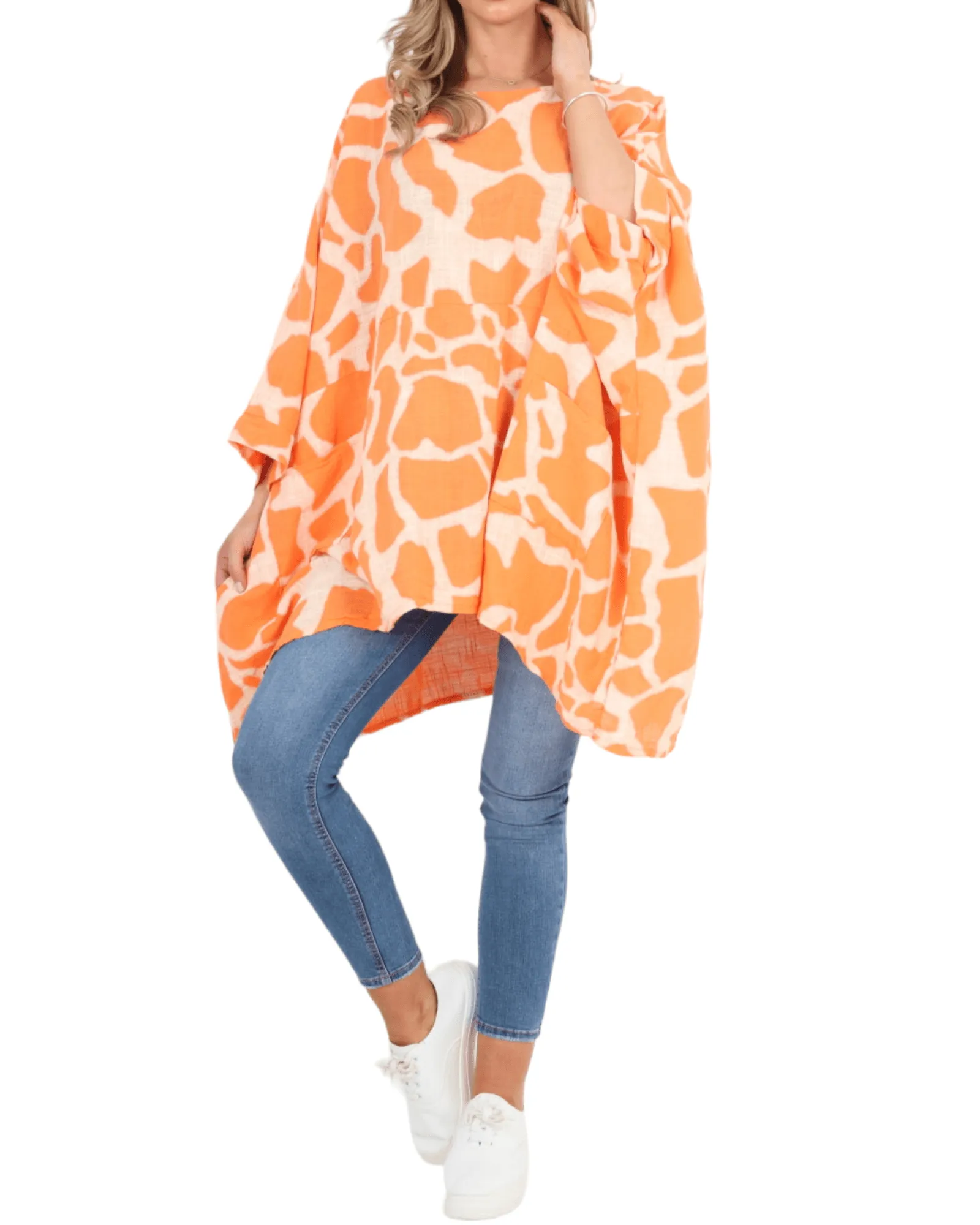 Animal Print Oversized Tunic