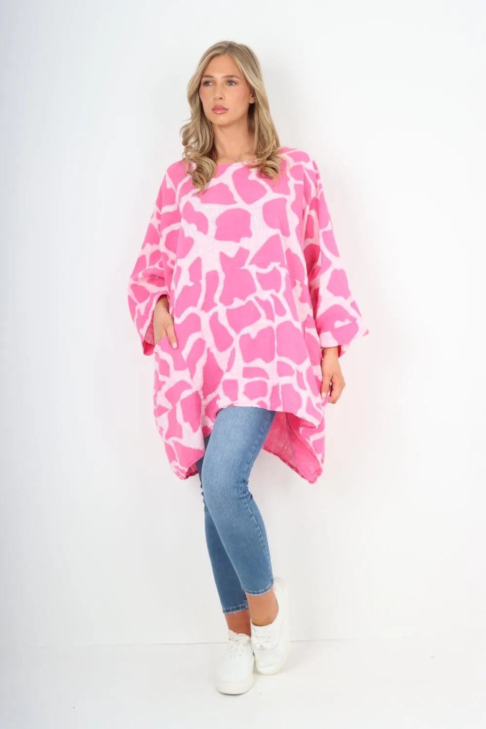 Animal Print Oversized Tunic
