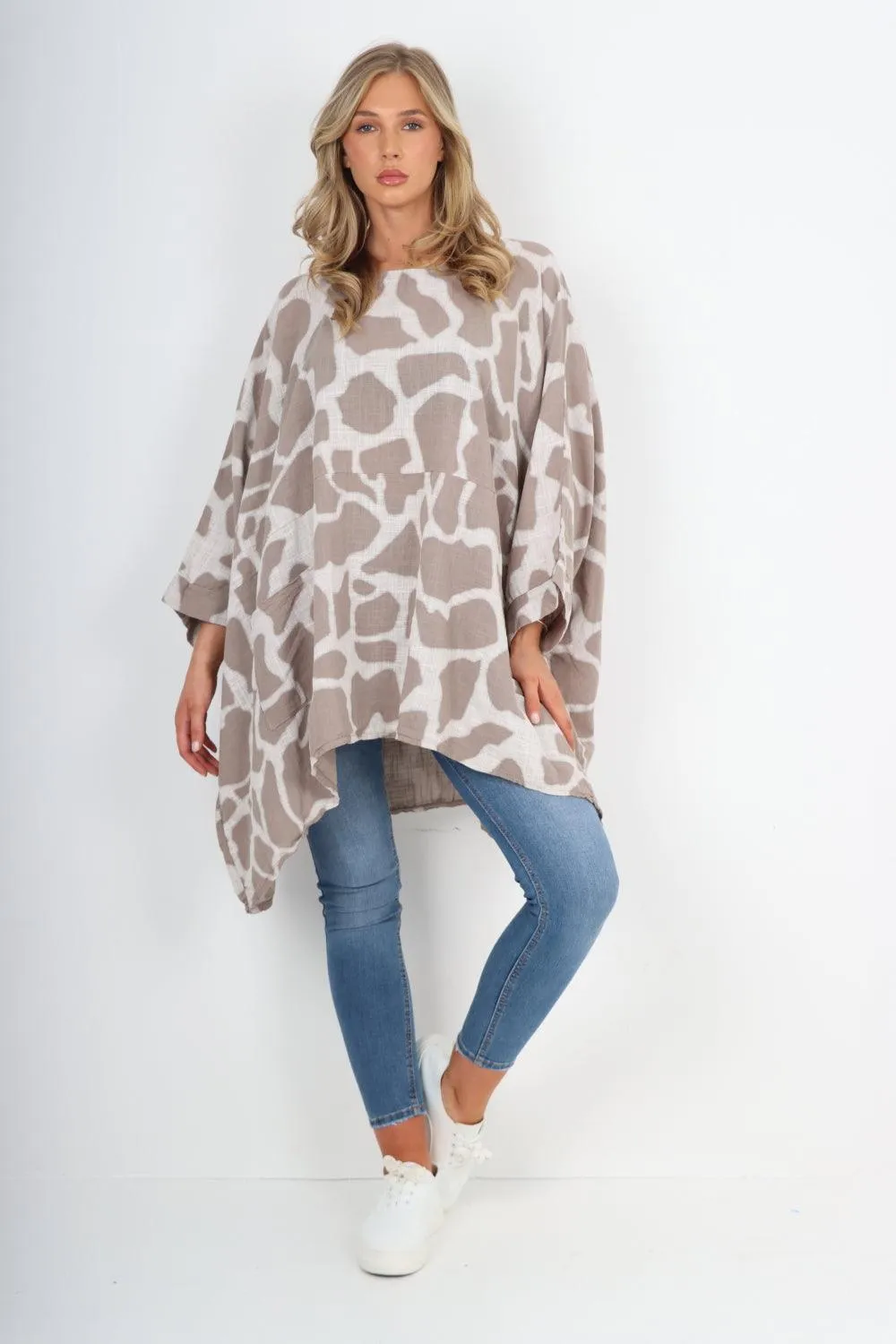Animal Print Oversized Tunic