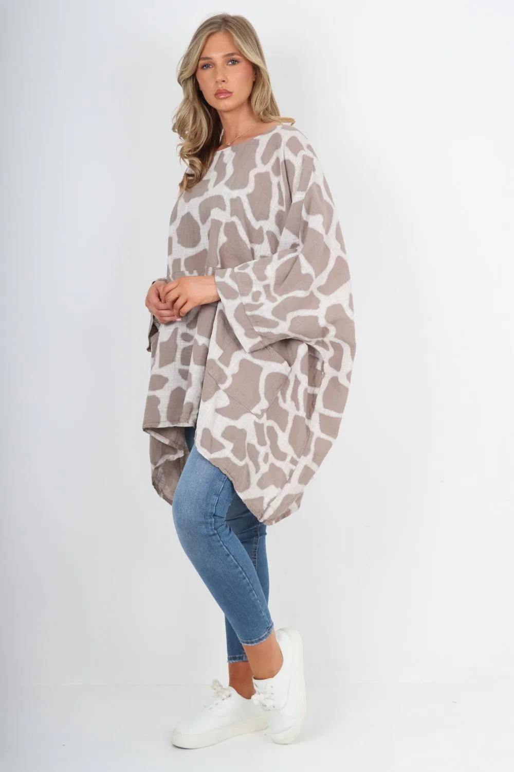 Animal Print Oversized Tunic