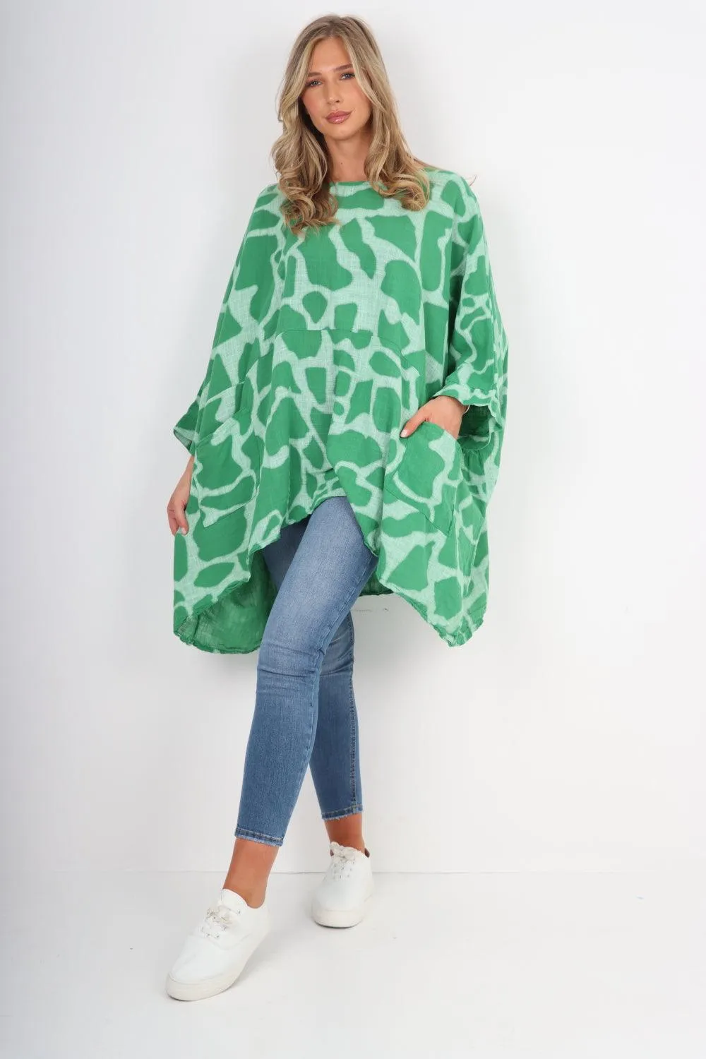Animal Print Oversized Tunic