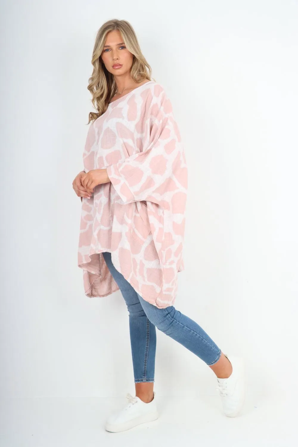 Animal Print Oversized Tunic