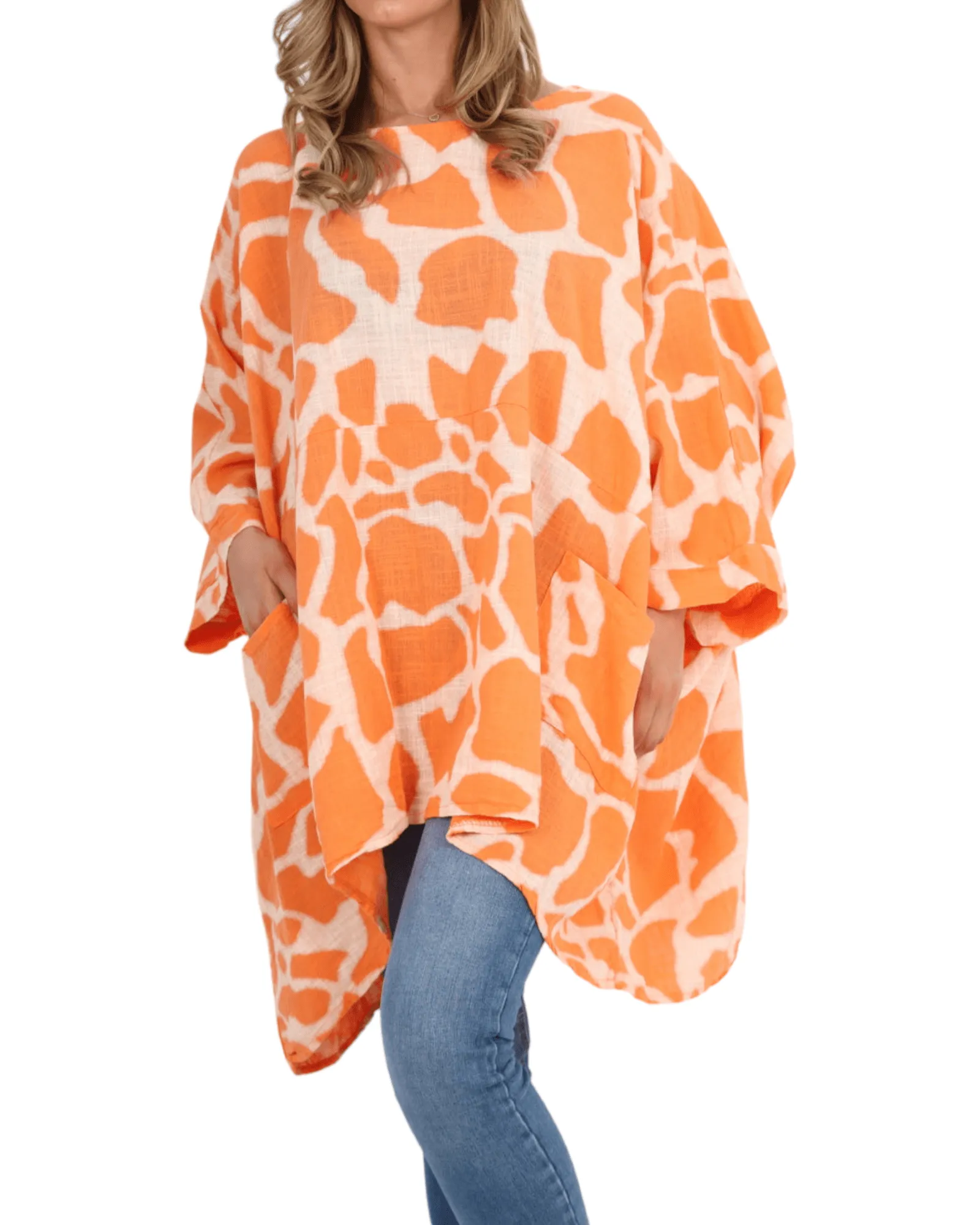 Animal Print Oversized Tunic