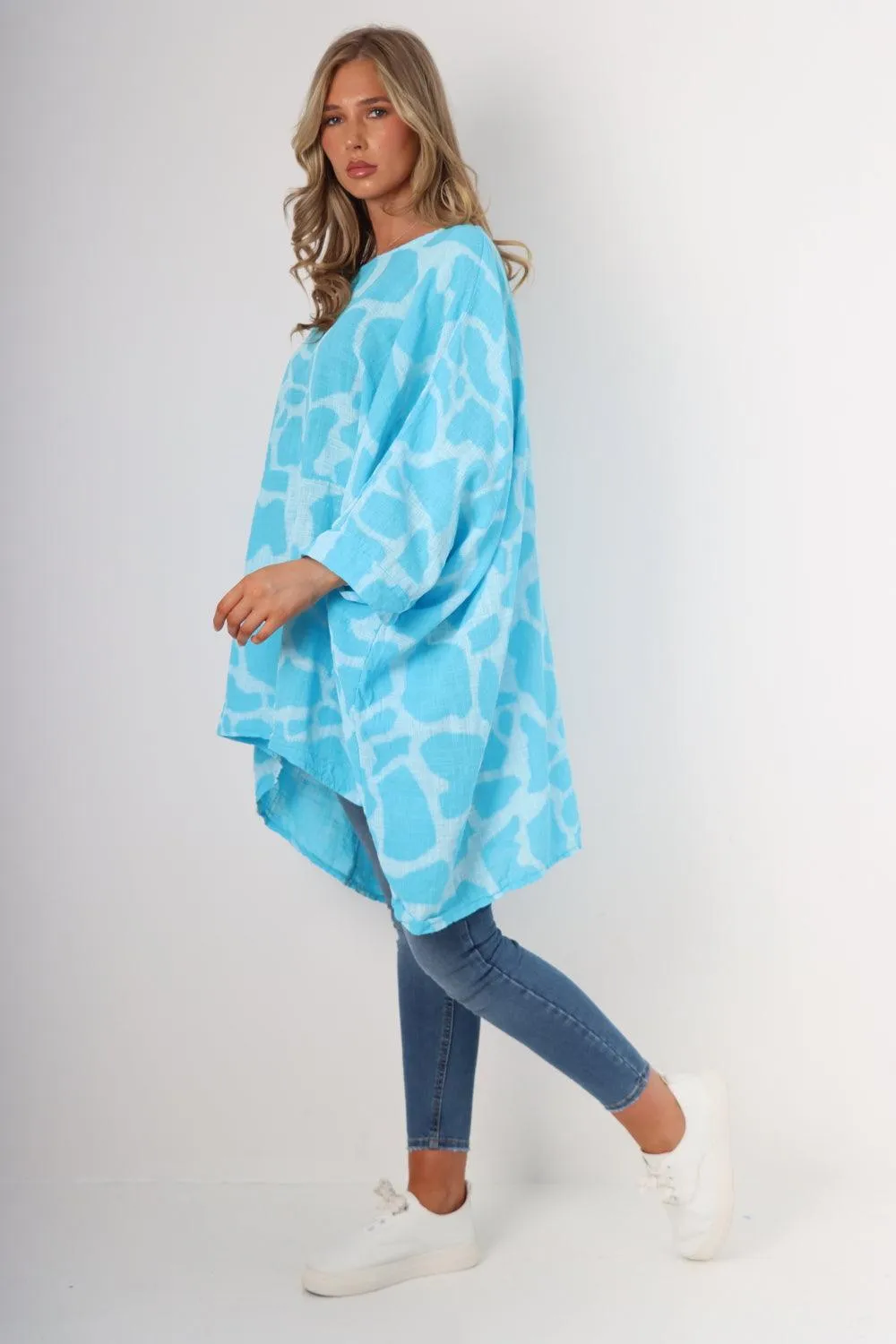 Animal Print Oversized Tunic