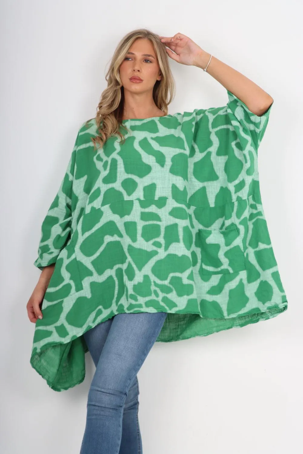 Animal Print Oversized Tunic