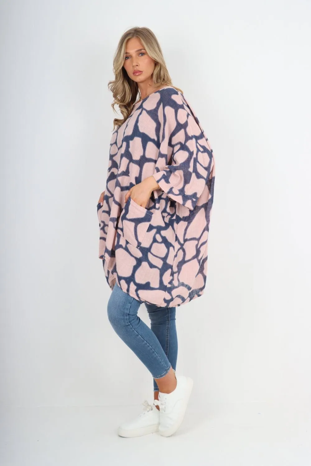 Animal Print Oversized Tunic