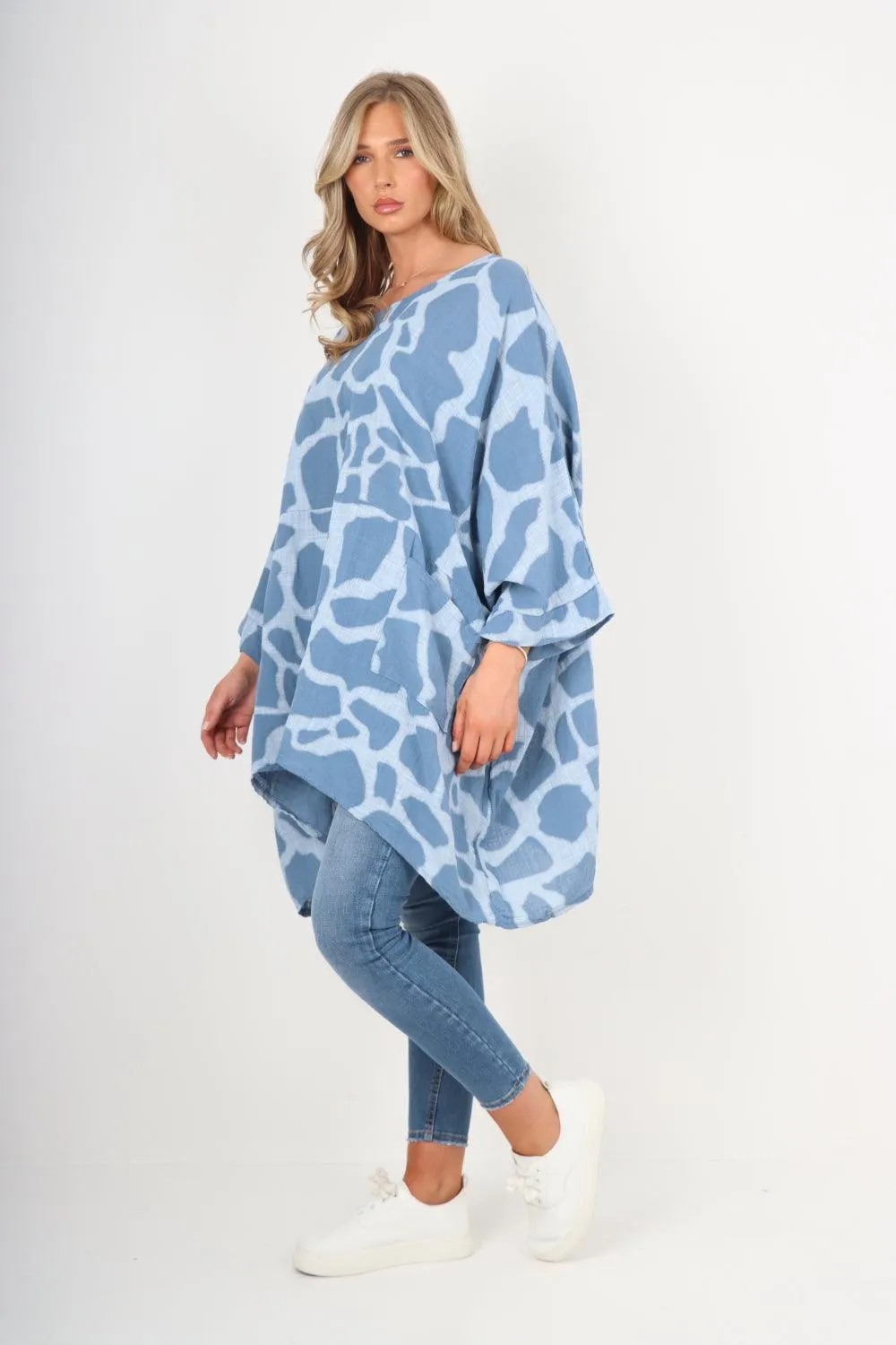 Animal Print Oversized Tunic