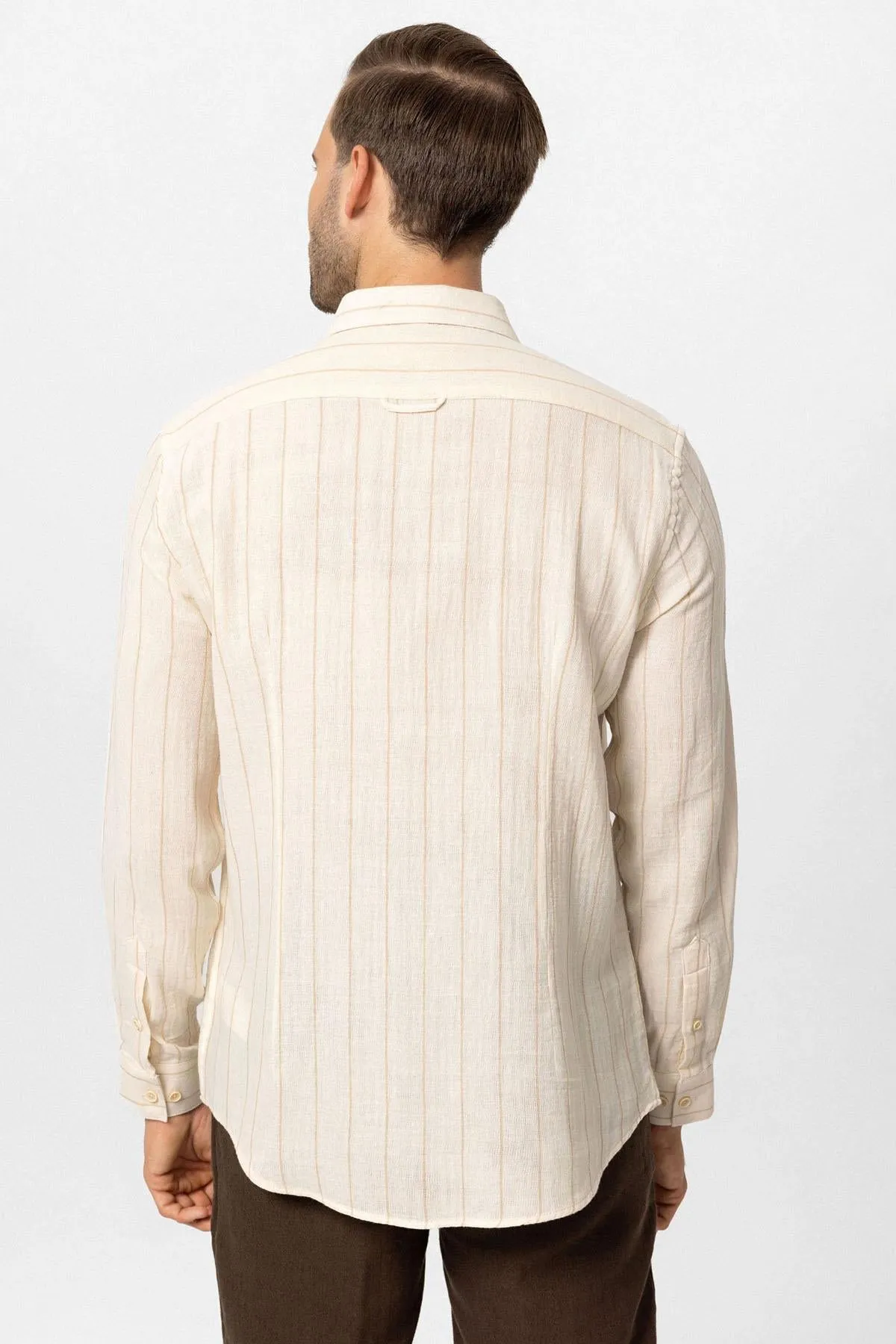ANT Slim Fit Striped Men's Shirt - Norfolk