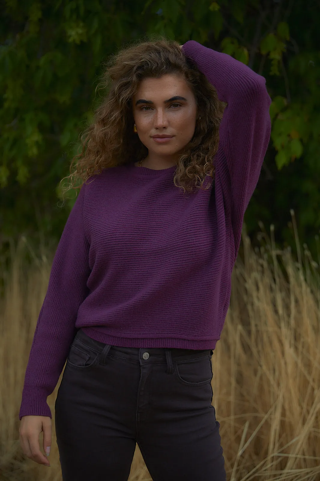 Aurora Sweater in Berry-FINAL SALE