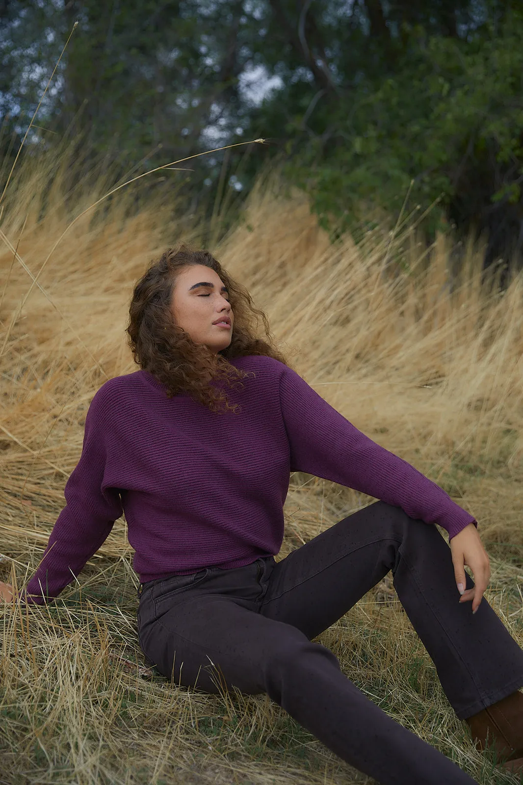 Aurora Sweater in Berry-FINAL SALE
