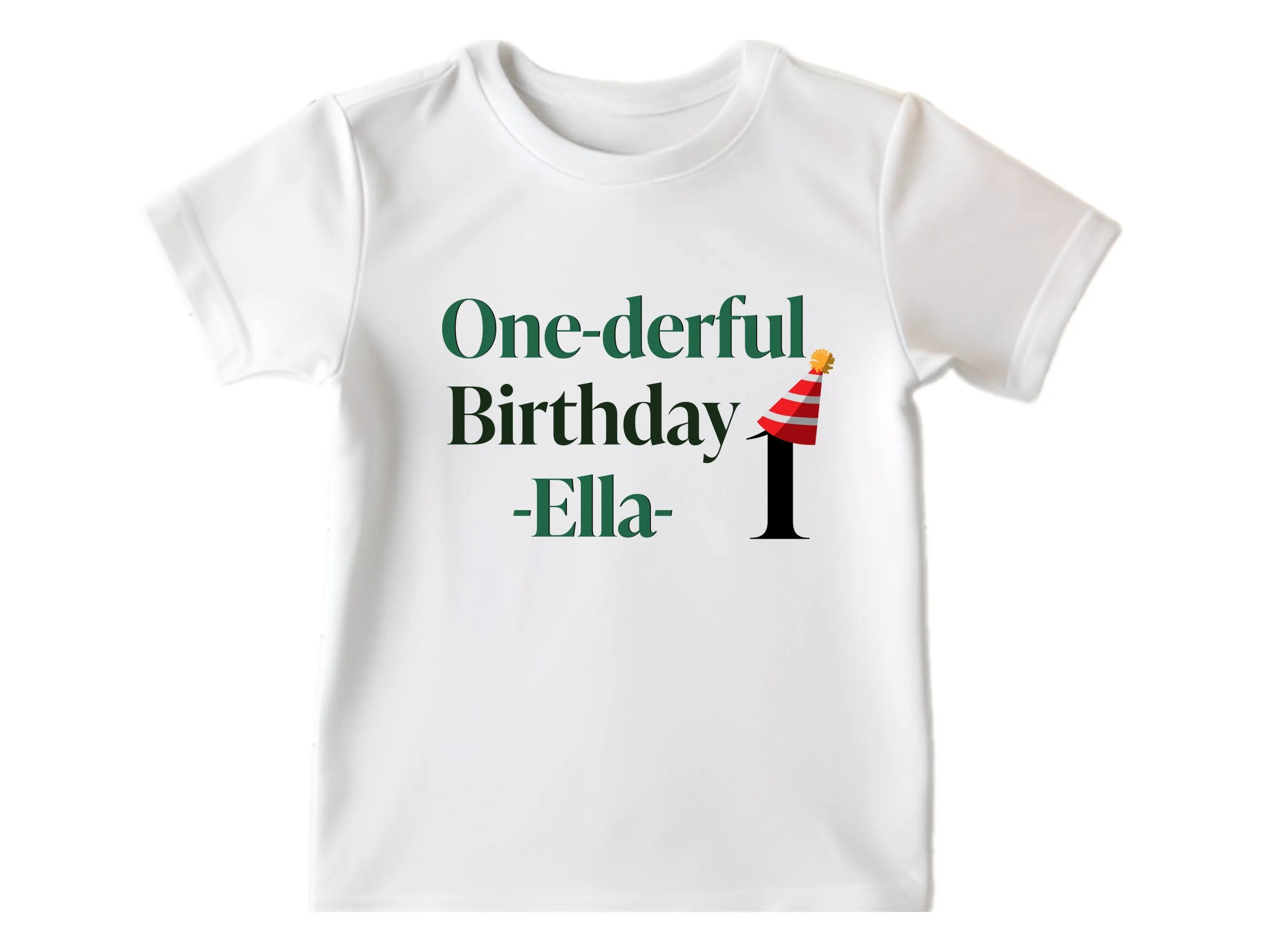 Baby Girl Personalized Name One-derful 1st Birthday Bodysuit Gift For baby Girl