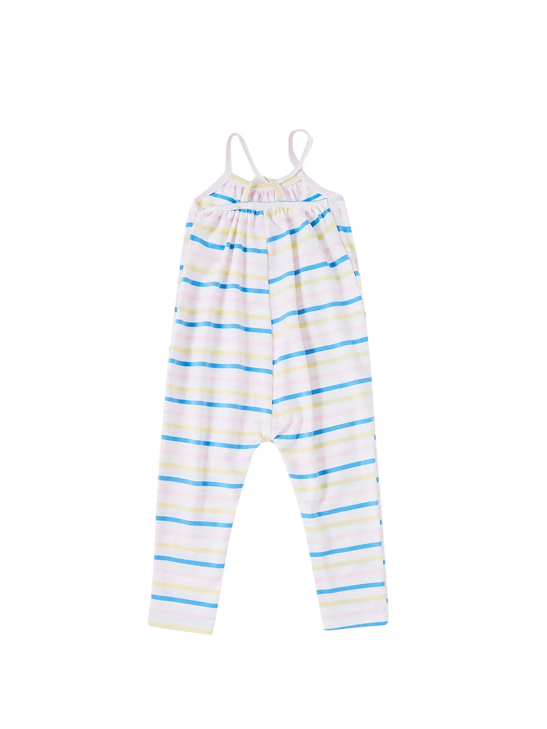 Baby Multi Striped Gathered Overall