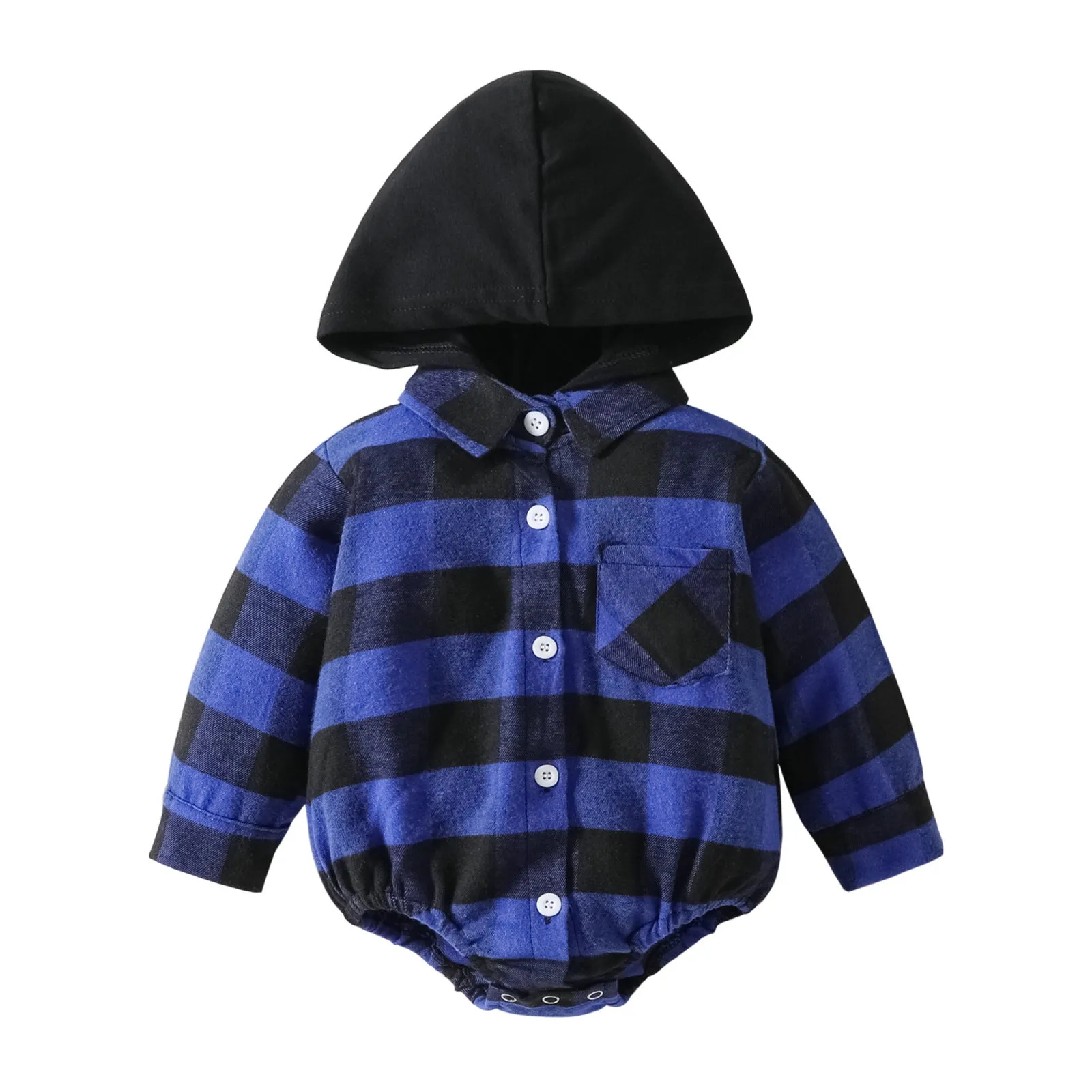 Baby Plaid Hooded Jumpsuit | Cotton Baby Clothing for All Seasons
