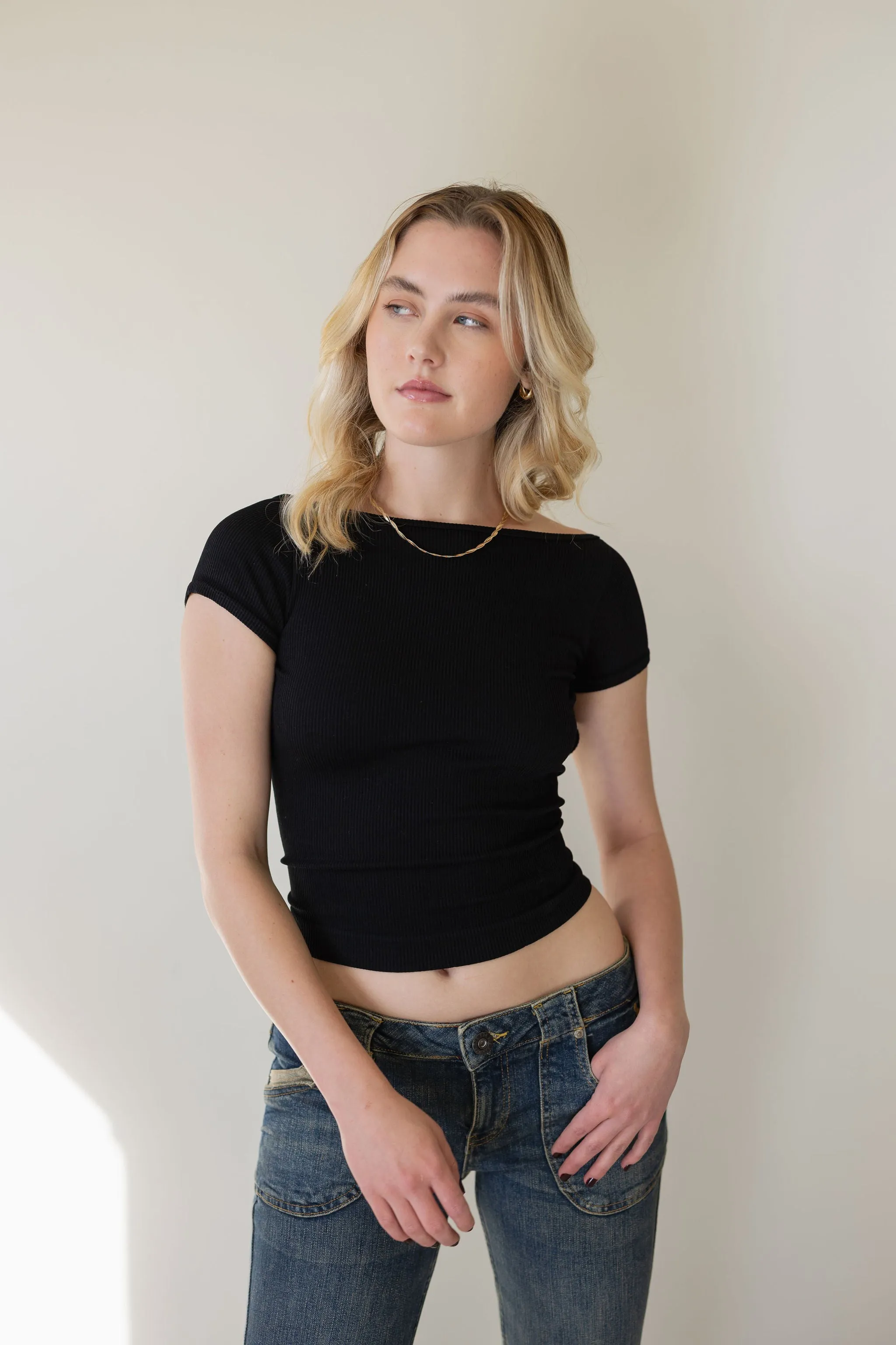 Backless Short Sleeve Top by BDG