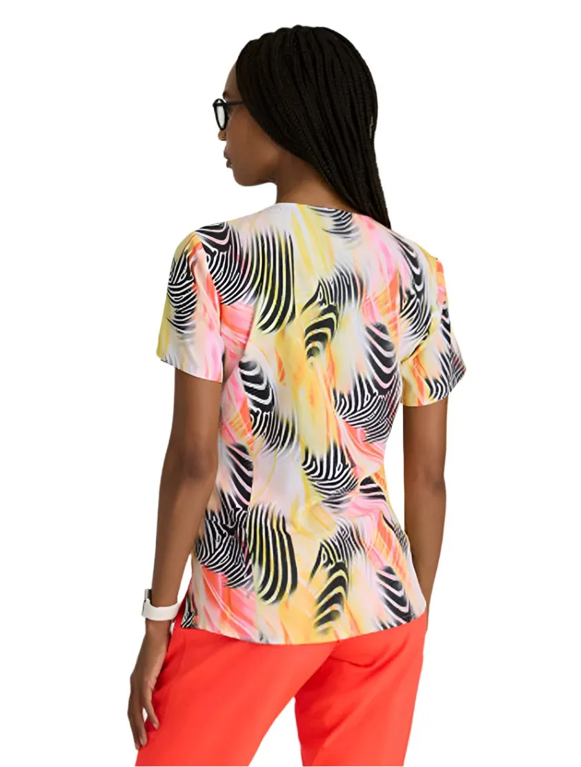 Barco One™ by Barco Thrive 4-Pocket V-Neck Print Scrub Top