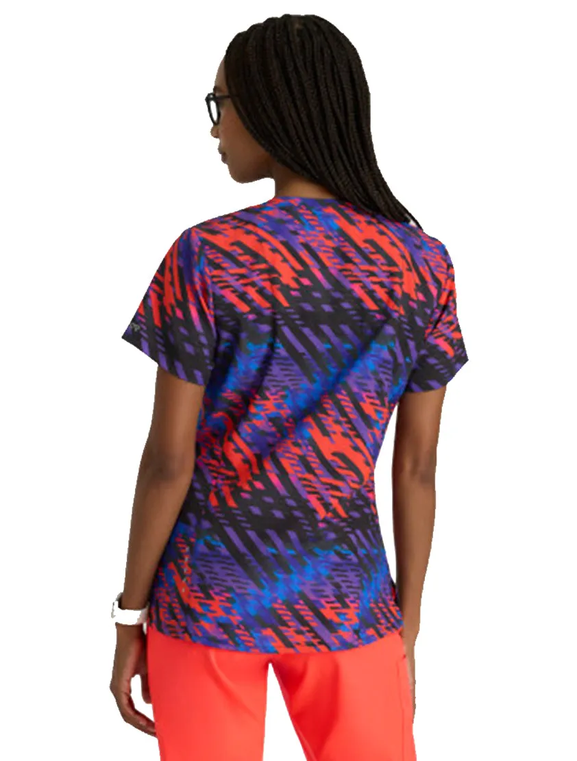 Barco One™ by Barco Thrive 4-Pocket V-Neck Print Scrub Top