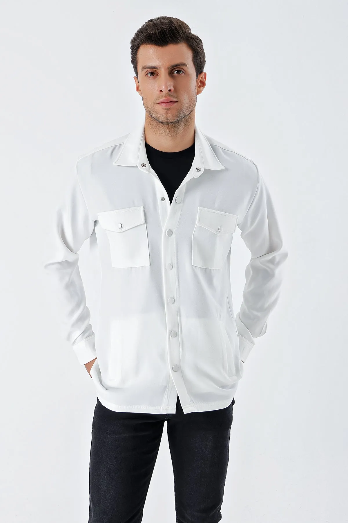 BGD Women Oversized Men's Shirt - White - Avondale